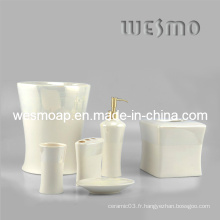 Ensemble de bain en porcelaine blanche (WBC0408A)